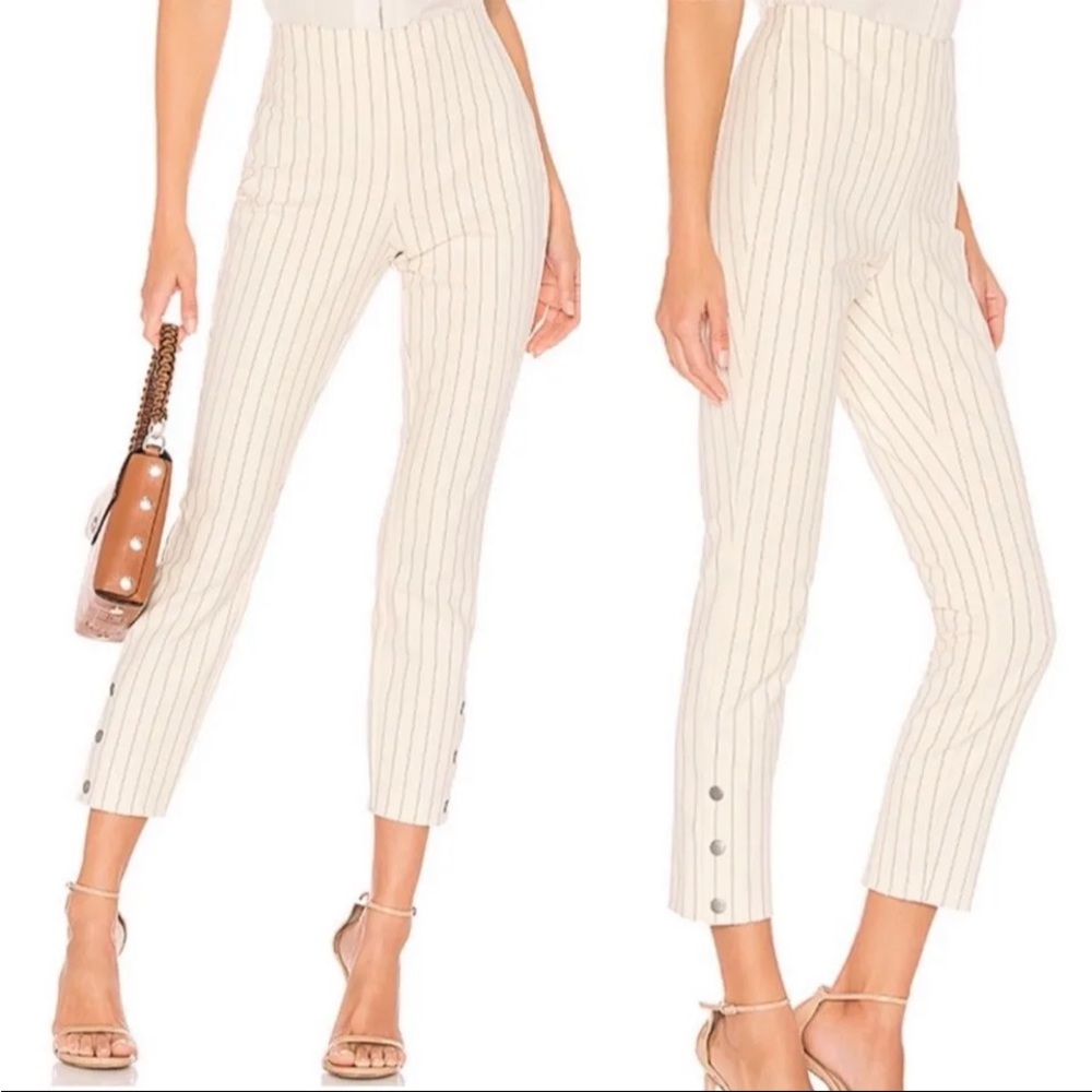 RAG & BONE Women's Simone Pinstripe Pants - White/cream